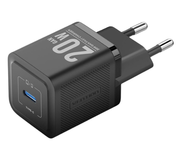 Vention Ładowarka USB-C 20W GaN czarna - 1543399 - zdjęcie